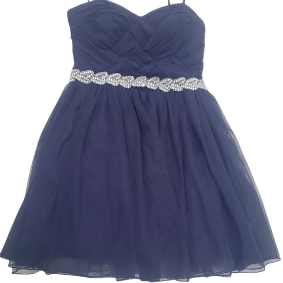 City Triangles Dress Dark Blue, RN # 75010 - Picture 1 of 10